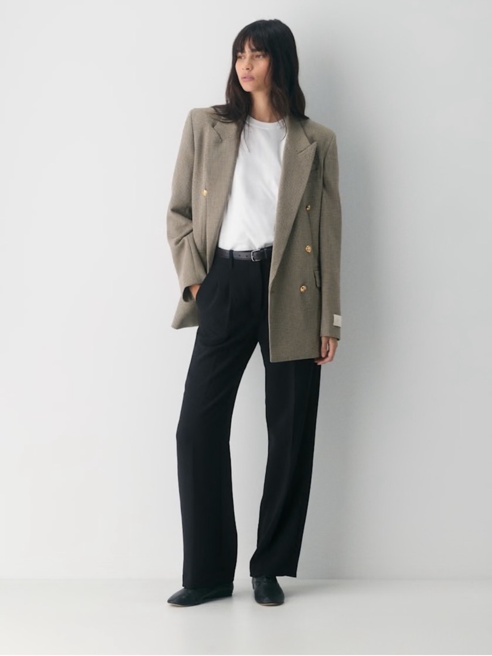 Aritzia Effortless Pant Crepe Trousers Crepette Wilfred Black Pleated Pants 00